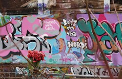 Blumen für die Graffiti-Maler